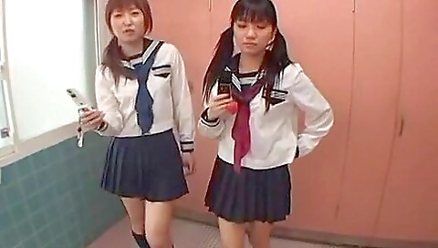 Horny Japanese chick Airi Nakashima, Hina Otsuka, Megu Shirosaki in Incredible Handjobs, teens 18+ JAV movie